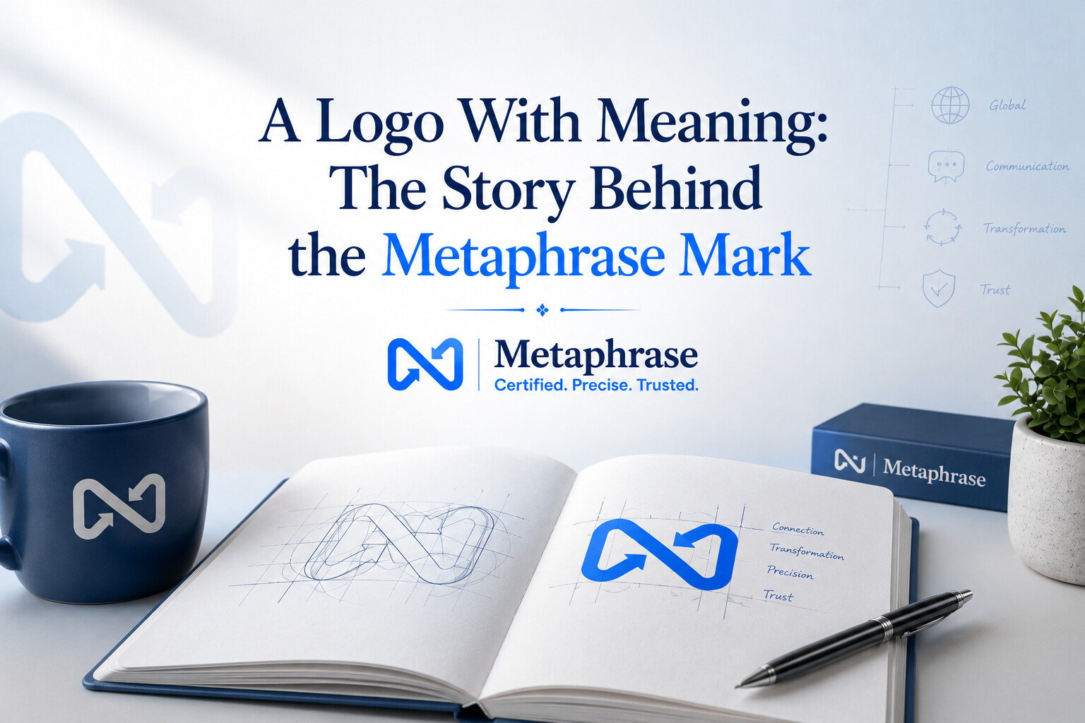 Brand identity design — the story behind the Metaphrase logo